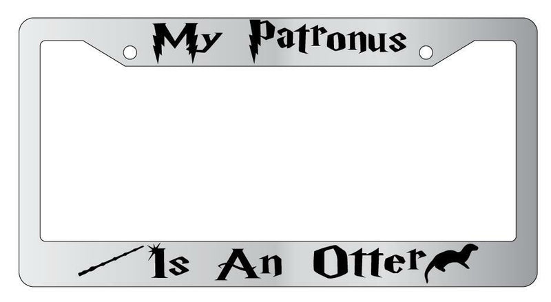 My Patronus Is An Otter Chrome METAL License Plate Frame For Harry Potter  Mod-GRAPH9856236-10052