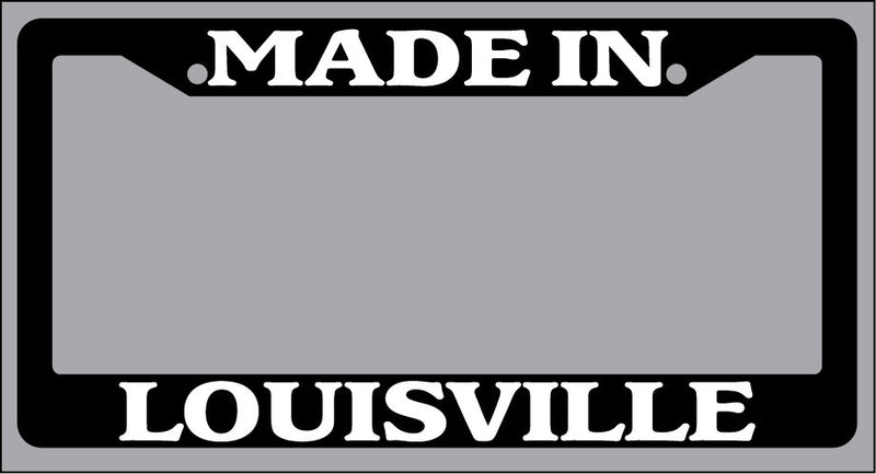Black License Plate Frame "Made in Louisville" Auto Accessory Novelty 1653  Mod-GRAPH9856236-2967
