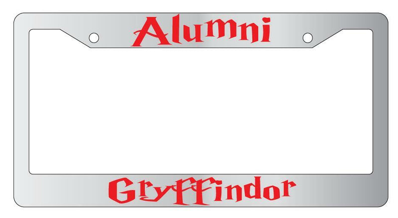Alumni For Gryffindor Chrome Plastic License Plate Frame  Mod-GRAPH9856236-5011