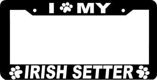 IRISH SETTER DOG paw print License Plate Frame
