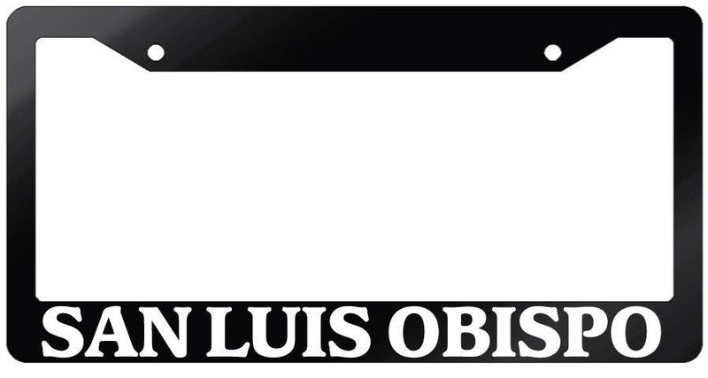 Glossy Black License Plate Frame SAN LUIS OBISPO Auto Accessory 2646  Mod-GRAPH9856236-7222