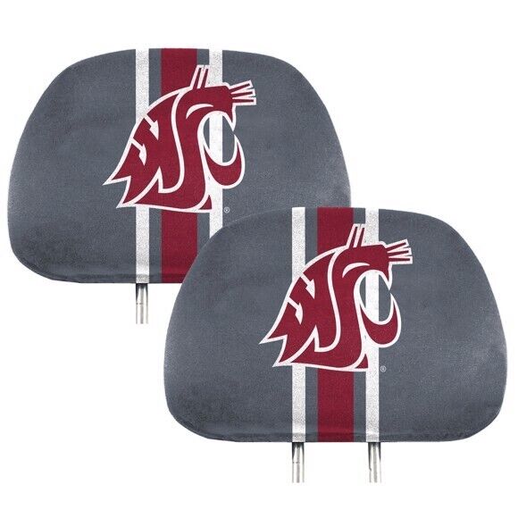 NCAA Washington State Cougars New 2-Piece Printed Headrest Covers