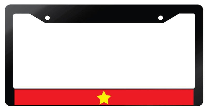 Vietnam Glossy Black Plastic License Plate Frame World Flags  Mod-GRAPH9856236-6912