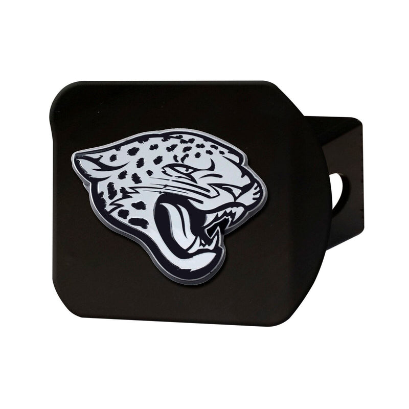 NFL Jacksonville Jaguars 3D Chrome on Black Metal Hitch Cover