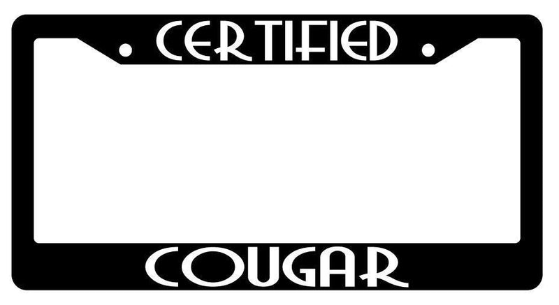 Certified Cougar Black Plastic License Plate Frame  Mod-GRAPH9856236-1822