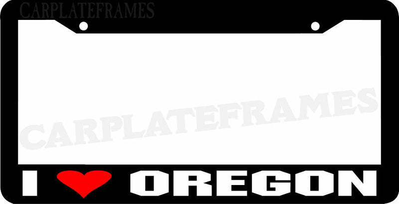 I LOVE Oregon License Plate Frame