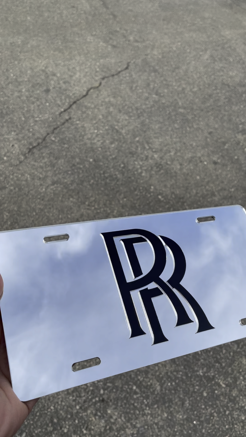Rolls-Royce Acrlic Mirror License Plate Auto Tag nice