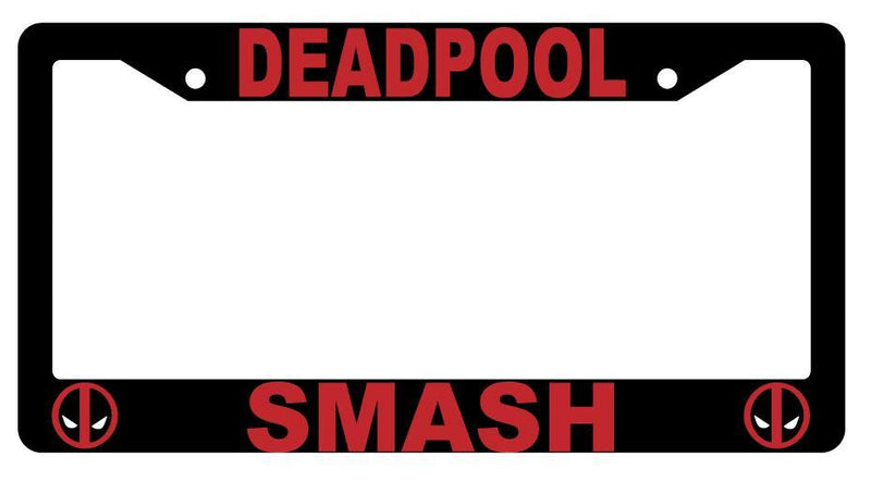 Black For Deadpool Smash License Plate Frame Auto Accessory  Mod-GRAPH9856236-3956
