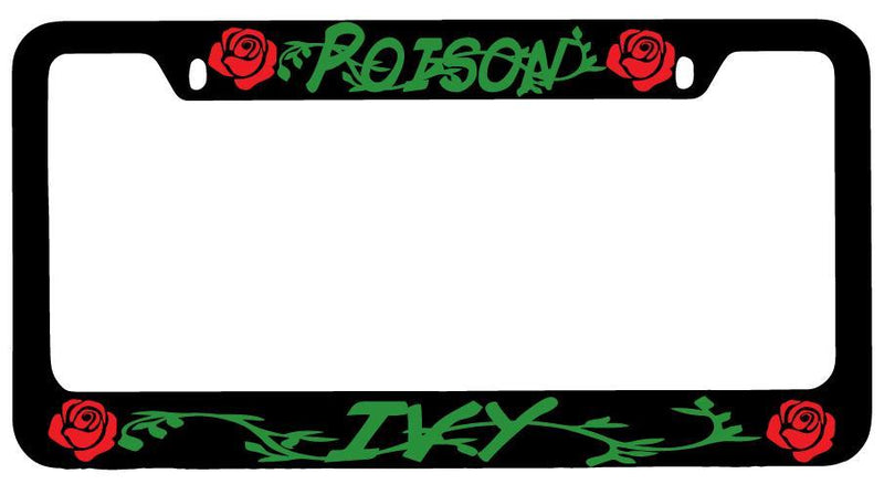 Poison Ivy (Design 2) Black METAL License Plate Frame  Mod-GRAPH9856236-10204