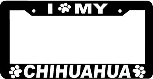 CHIHUAHUA DOG paw print License Plate Frame