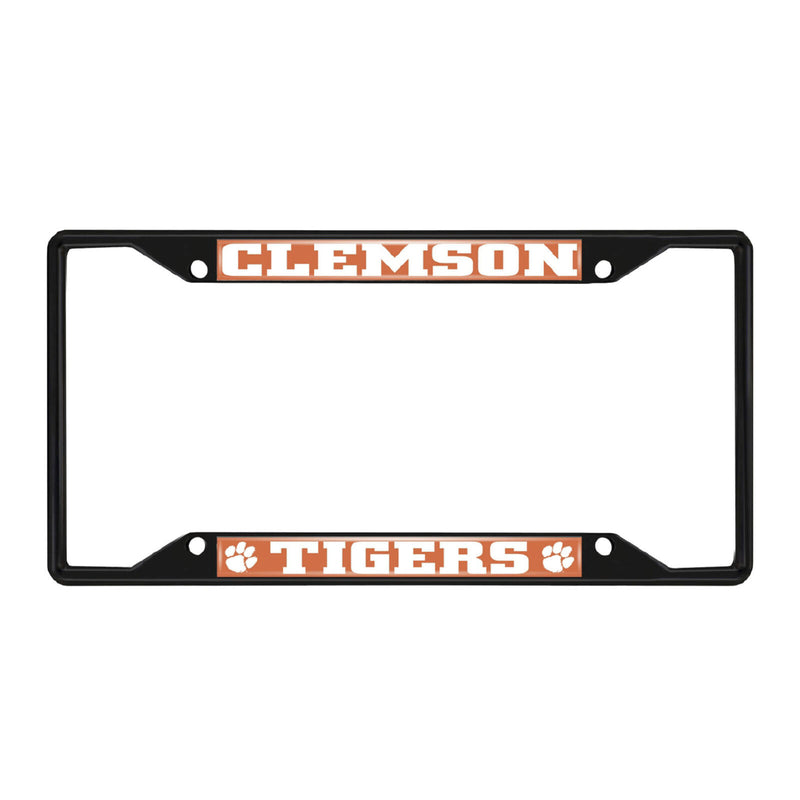 NCAA Clemson Tigers Black Metal License Plate Frame