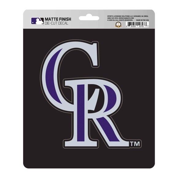 MLB Colorado Rockies Decal Matte 5"X6.25" Auto Boat Cooler Luggage