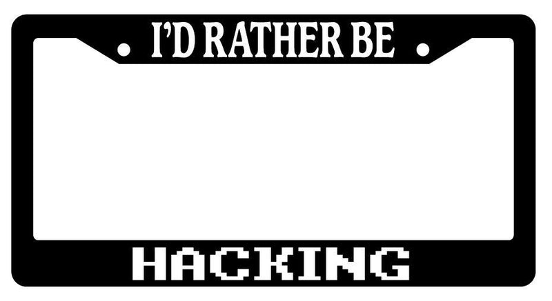 Black License Plate Frame I&