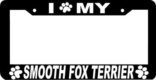 SMOOTH FOX TERRIER DOG paw print License Plate Frame