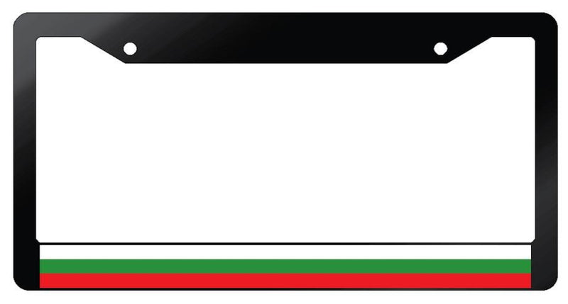 Bulgaria Glossy Black Plastic License Plate Frame World Flags  Mod-GRAPH9856236-6896