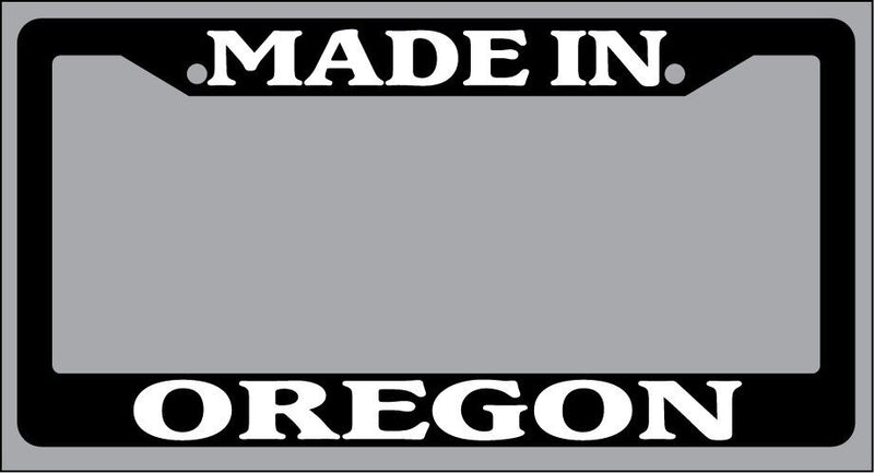 Black License Plate Frame "Made in Oregon" Auto Accessory Novelty 2468  Mod-GRAPH9856236-2981