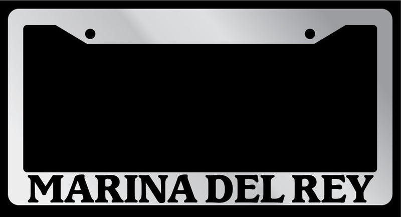 Chrome METAL License Plate Frame MARINA DEL REY Auto Accessory 979  Mod-GRAPH9856236-8246