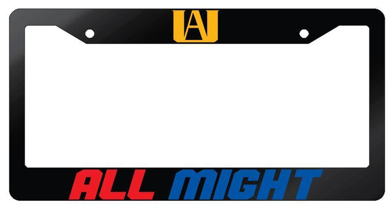 All Might Glossy Black Plastic License Frame My Hero Academia  Mod-GRAPH9856236-7497