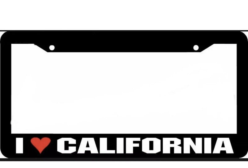 I LOVE California License Plate Frame