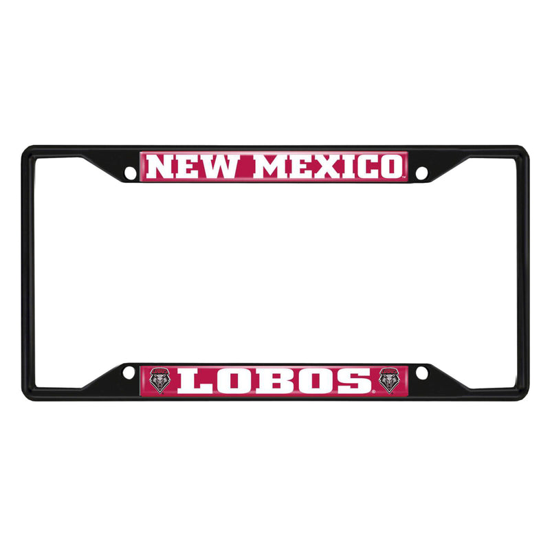 NCAA New Mexico Lobos Black Metal License Plate Frame