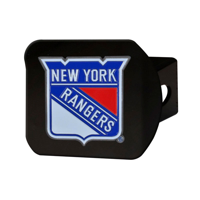 NHL New York Rangers 3D Color on Black Metal Hitch Cover