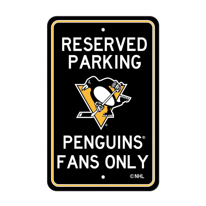 NHL Pittsburgh Penguins Reserved Parking Sign Large Decor 12"x 18"