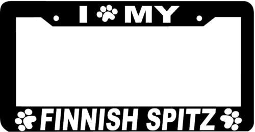FINNISH SPITZ DOG paw print License Plate Frame
