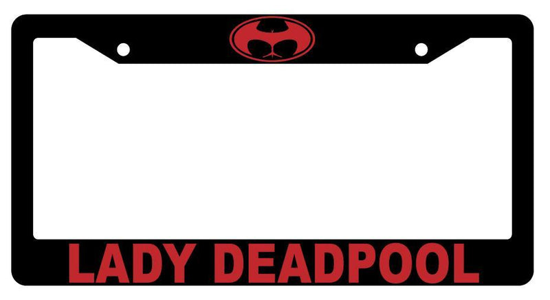 Black Lady For Deadpool (DESIGN 2) License Plate Frame Auto Accessory For Deadpool  Mod-GRAPH9856236-3973