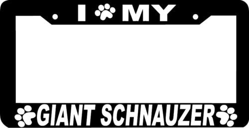GIANT SCHNAUZER DOG paw License Plate Frame