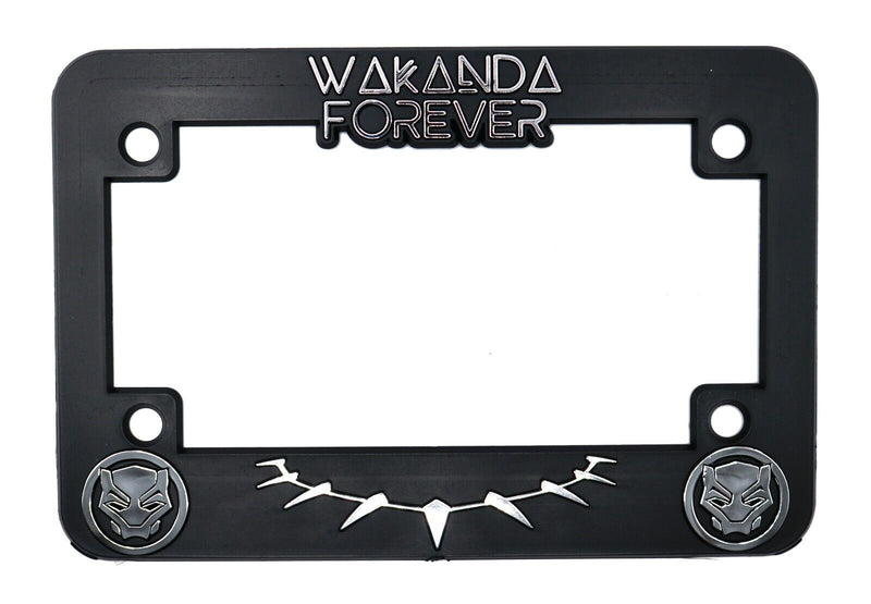 Black Panther Motorcycle License Plate Frame