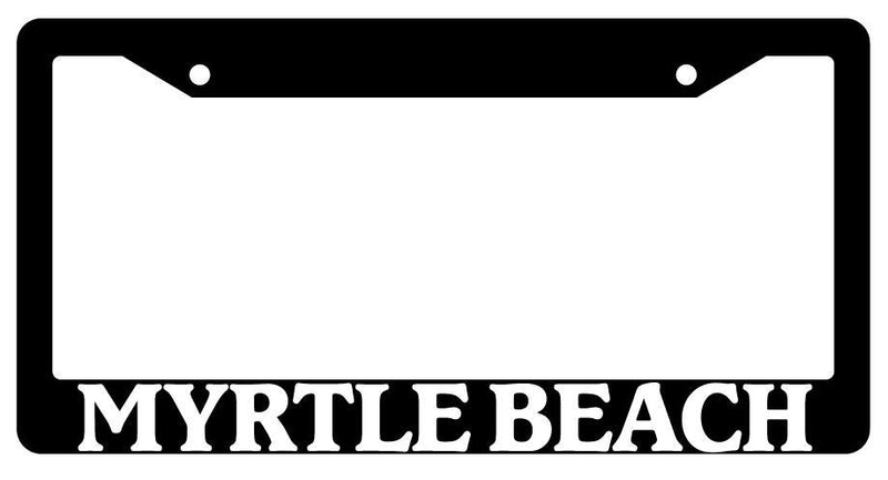Black License Plate Frame New City State Myrtle Beach Auto Accessory  Mod-GRAPH9856236-1418