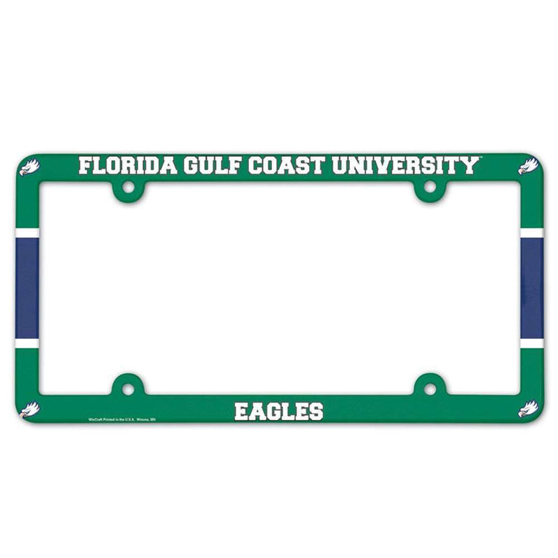 NCAA Florida Gulf Coast Eagles Plastic License Plate Frame