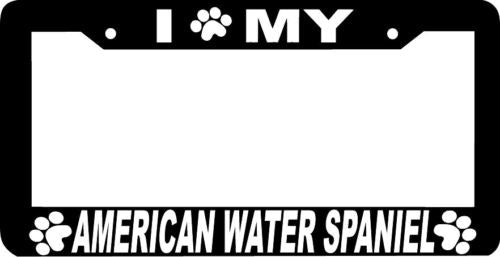 American Water Spaniel Dog paw print Plate Frame