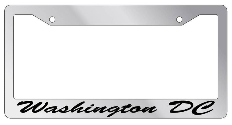 Chrome License Plate Frame CURSIVE Washington DC Auto Accessory Novelty  Mod-GRAPH9856236-6817