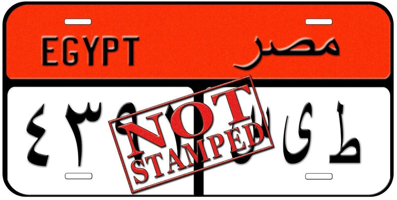 Red Egypt Novelty Car License Plate