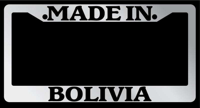 Chrome License Plate Frame Made In Bolivia Auto Accessory 1139  Mod-GRAPH9856236-5773