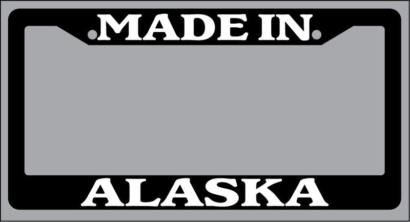 Black License Plate Frame Made in Alaska Auto Accessory 1043  Mod-GRAPH9856236-961