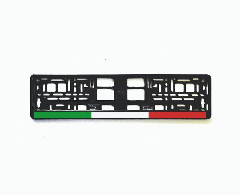 European License Number Plate Frame Holder Surround with the flag of Italy