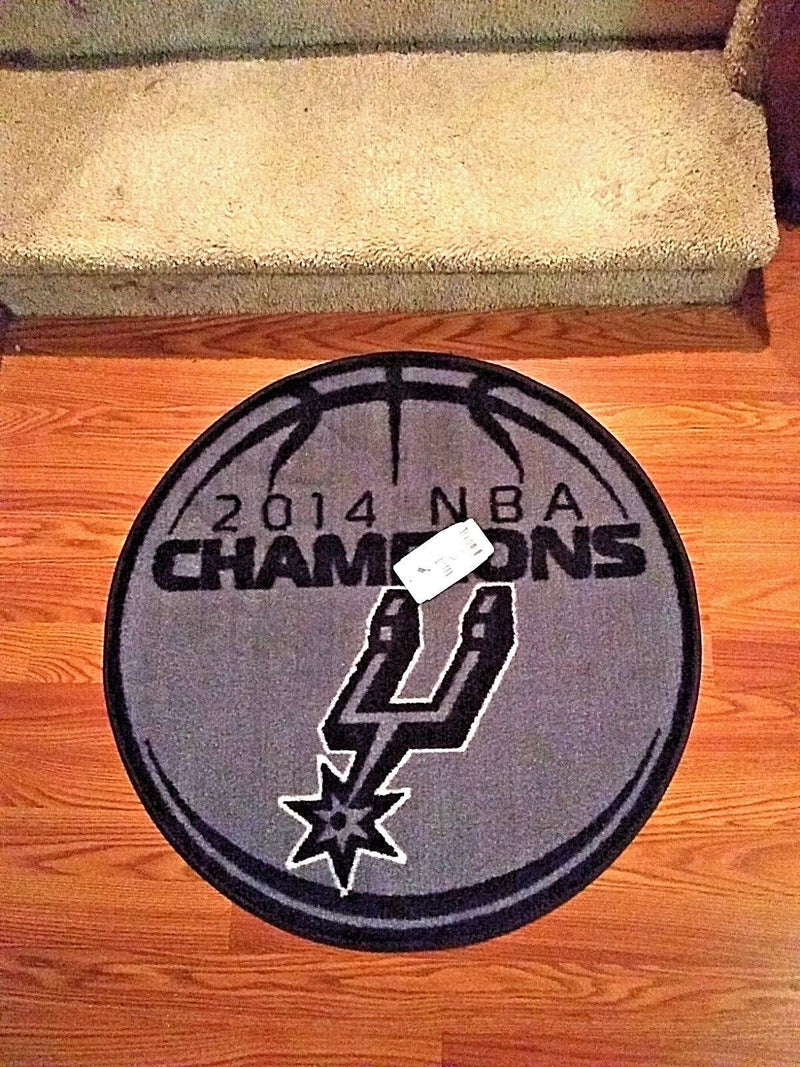 2014 San Antonio Spurs Championship Area Rug  NEW 27" Diameter Vintage