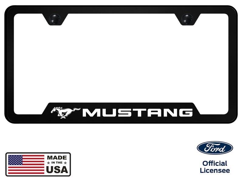 Ford Mustang Universal Black Unbreakable Polycarbonate License Plate Frame