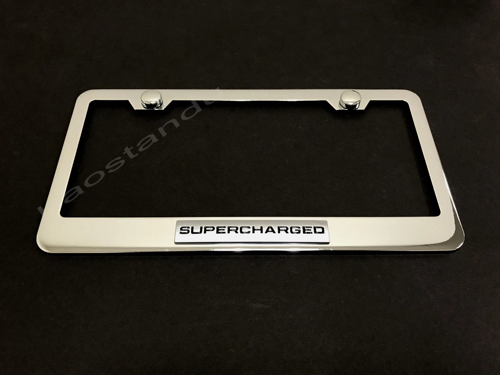 1x Range Rover SUPERCHARGED 3D Emblem STAINLESS STEEL License Plate ...