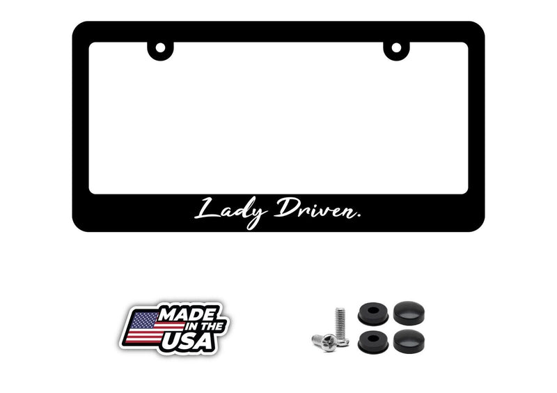 LADY DRIVEN License Plate Frame jdm low slow Female v2