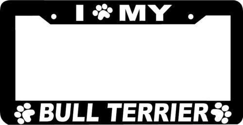 BULL TERRIER DOG paw print License Plate Frame