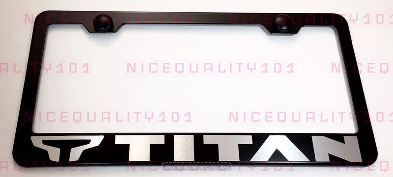 Titan W/Logo Stainless Steel Finished License Plate Frame Holder Rust Free