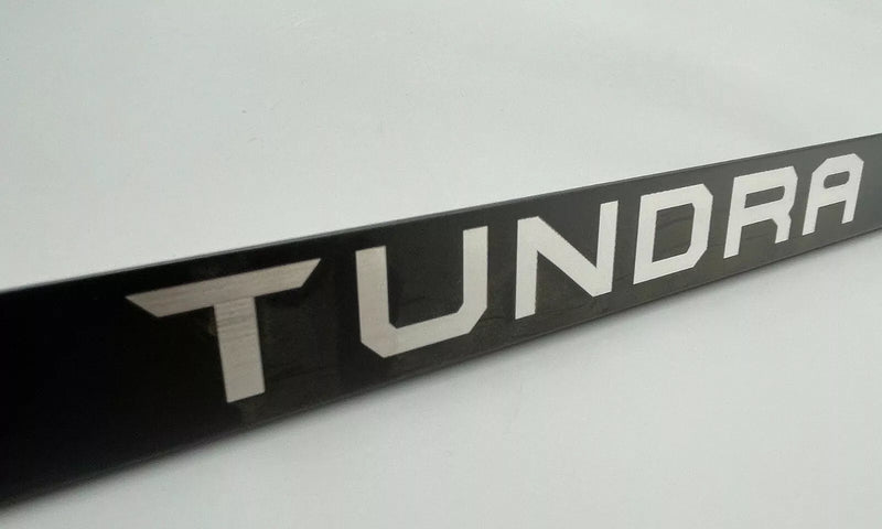 Toyota Tundra Black License Plate Frame Stainless Steel with Laser Engraved fit Toyota, Rear, Road Legal, Car