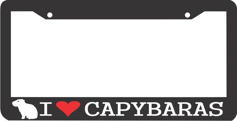 I LOVE CAPYBARAS CAPYBARA License Plate Frame