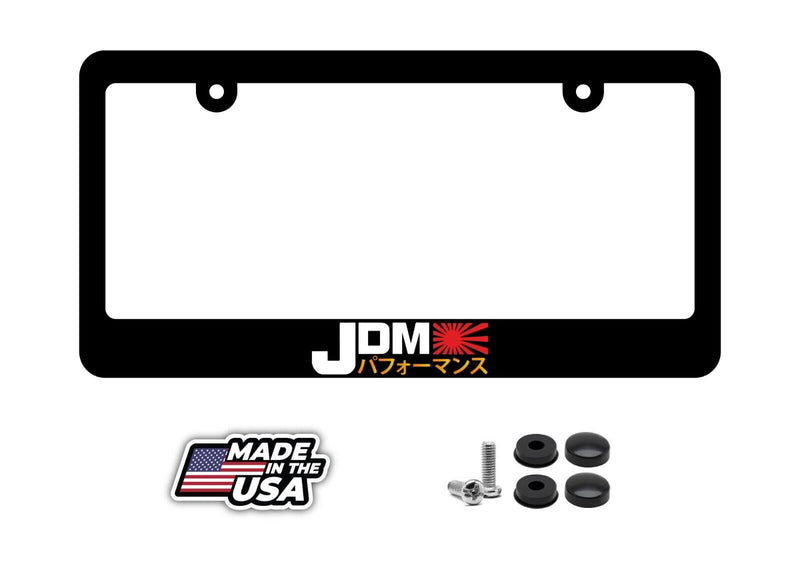 JDM Kanji Japanese Rising Sun Bronze Red White Art License Plate Frame Model-VB2