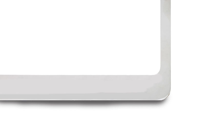 2Pcs Chrome Metal License Plate Frame Cove With Free Scew Caps