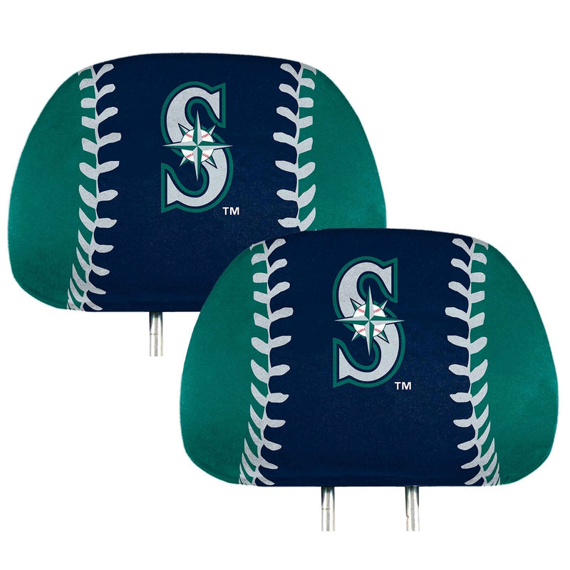 MLB Seattle Mariners New 2-Piece Printed Headrest Covers