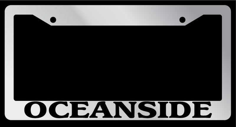 Chrome METAL License Plate Frame OCEANSIDE Auto Accessory 2455  Mod-GRAPH9856236-7828
